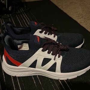 Avia Blue and Red Athletic Shoes with Classic Silhouette